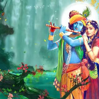 Lord Krishna laptop wallpaper