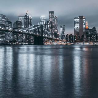 iPhone 12 night city lights wallpaper