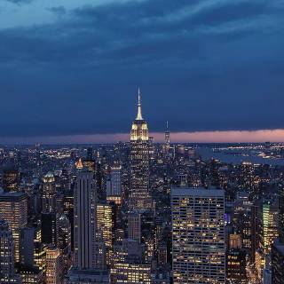 iPhone 12 night city lights wallpaper