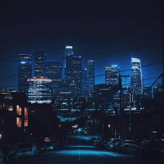 iPhone 12 night city lights wallpaper