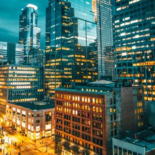 iPhone 12 night city lights wallpaper