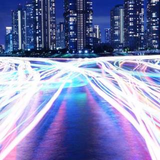 iPhone 12 night city lights wallpaper