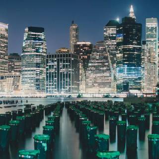 iPhone 12 night city lights wallpaper