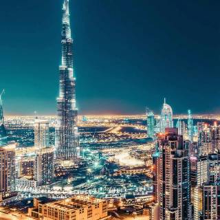 iPhone 12 night city lights wallpaper