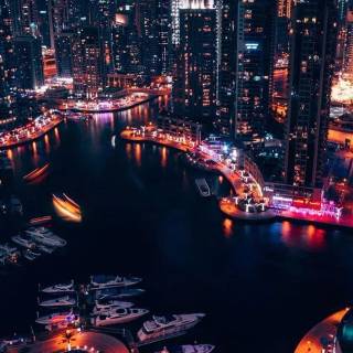 iPhone 12 night city lights wallpaper