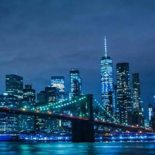 iPhone 12 night city lights wallpaper