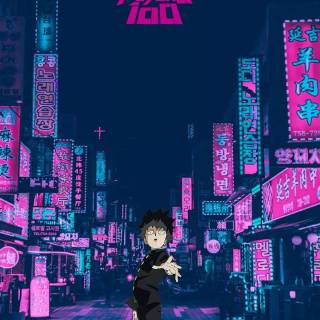 Phone Mob Psycho wallpaper
