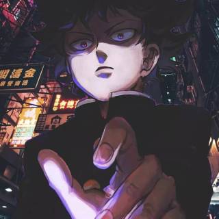 Phone Mob Psycho wallpaper