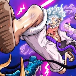 Luffy purple wallpaper