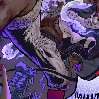 Luffy purple wallpaper