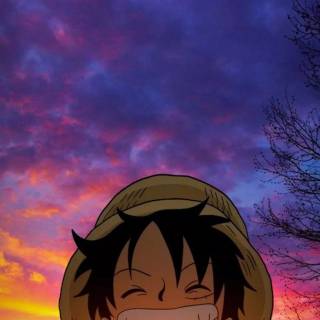 Luffy purple wallpaper