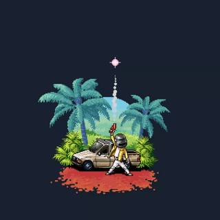 Minimalist pixel wallpaper