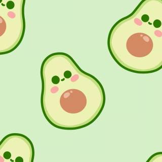 Cute anime avocado wallpaper