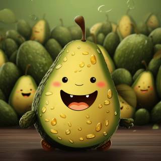 Cute anime avocado wallpaper