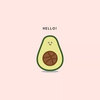 Cute anime avocado wallpaper