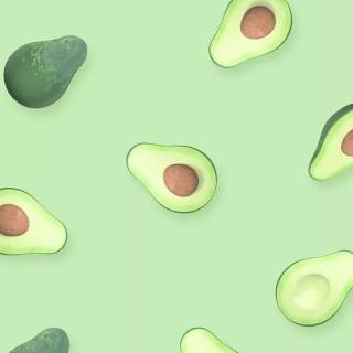 Cute anime avocado wallpaper