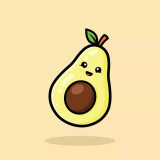 Cute anime avocado wallpaper