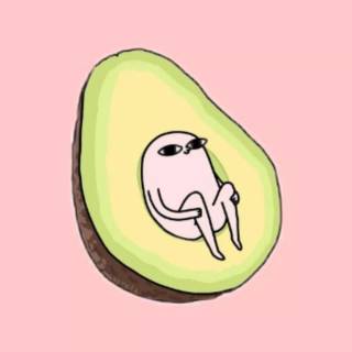Cute anime avocado wallpaper