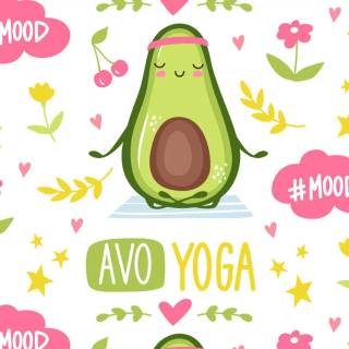 Cute anime avocado wallpaper