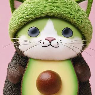 Cute anime avocado wallpaper