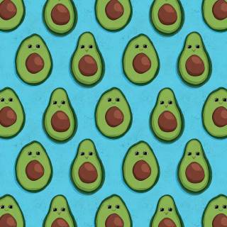 Cute anime avocado wallpaper