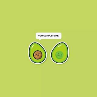 Cute anime avocado wallpaper