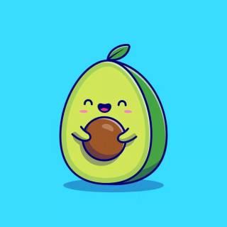 Cute anime avocado wallpaper
