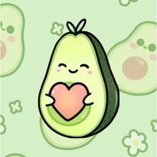 Cute anime avocado wallpaper