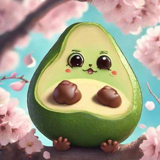 Cute anime avocado wallpaper