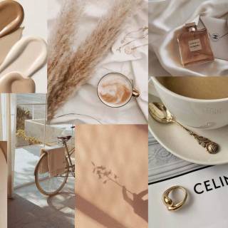 Neutral collage desktop wallpaper