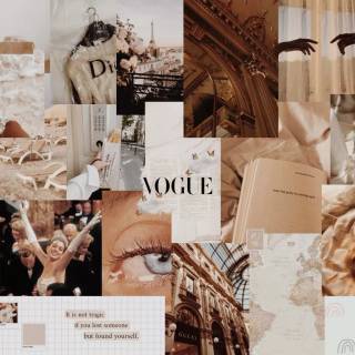 Neutral collage desktop wallpaper