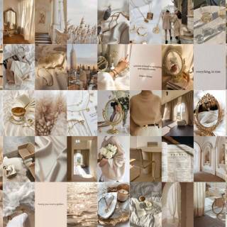 Neutral collage desktop wallpaper