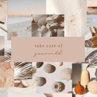 Neutral collage desktop wallpaper