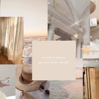 Neutral collage desktop wallpaper