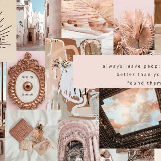 Neutral collage desktop wallpaper