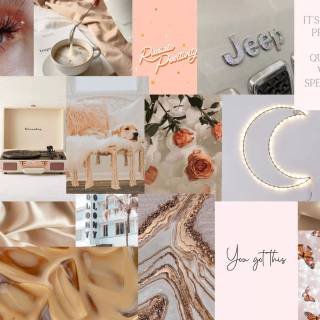 Neutral collage desktop wallpaper