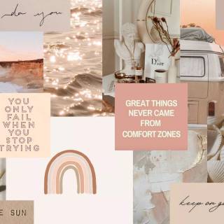 Neutral collage desktop wallpaper