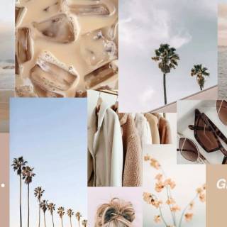 Neutral collage desktop wallpaper