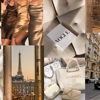 Neutral collage desktop wallpaper