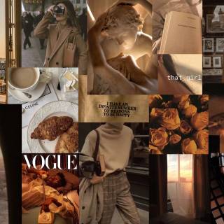 Neutral collage desktop wallpaper