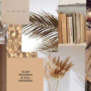 Neutral collage desktop wallpaper