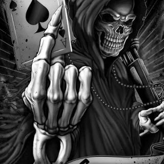 Mobile skeleton wallpaper