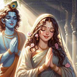 Radha Krishna laptop wallpaper