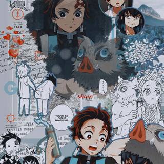 Demon Slayer comic wallpaper