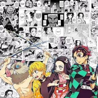 Demon Slayer comic wallpaper