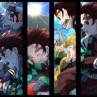 Demon Slayer comic wallpaper