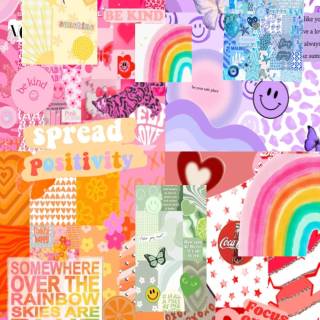 Rainbow preppy wallpaper