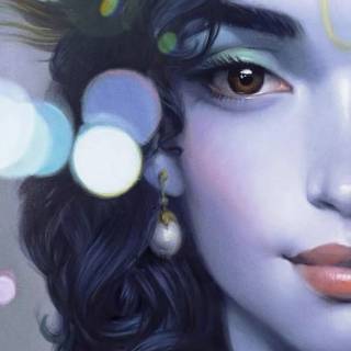 Krishna eyes wallpaper