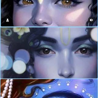 Krishna eyes wallpaper
