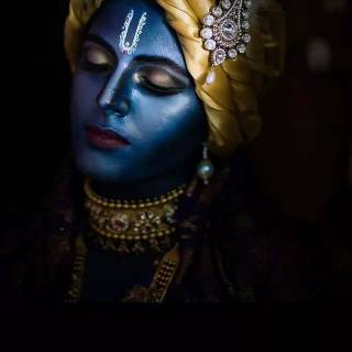 Krishna eyes wallpaper